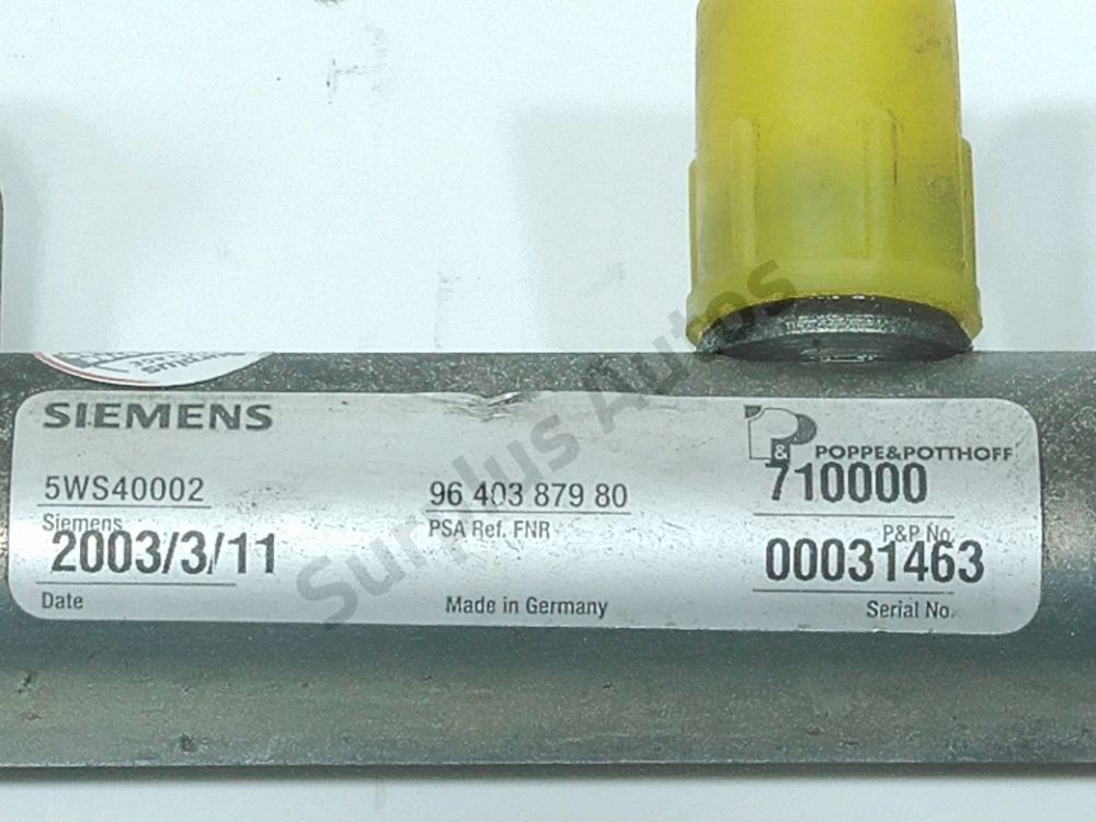 Rampe d'injection